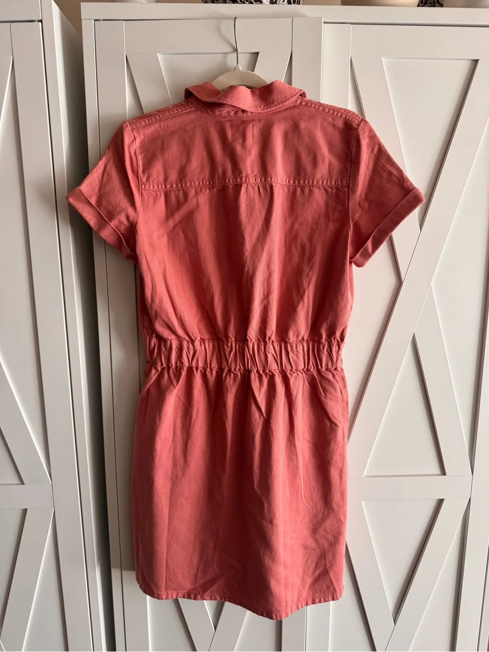 J. Crew Utility Zip-Front Dress in Coral Pink size 4 NWT